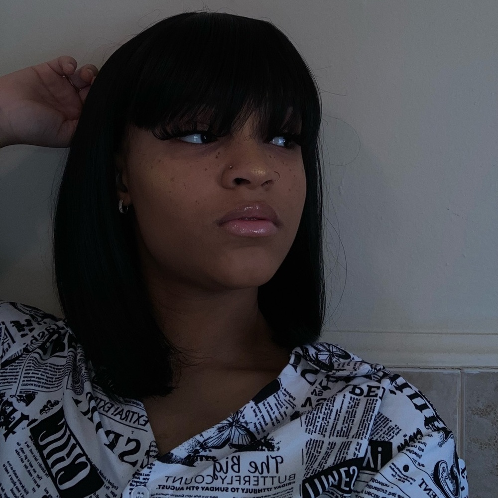 Cosplay bob wig with bangs